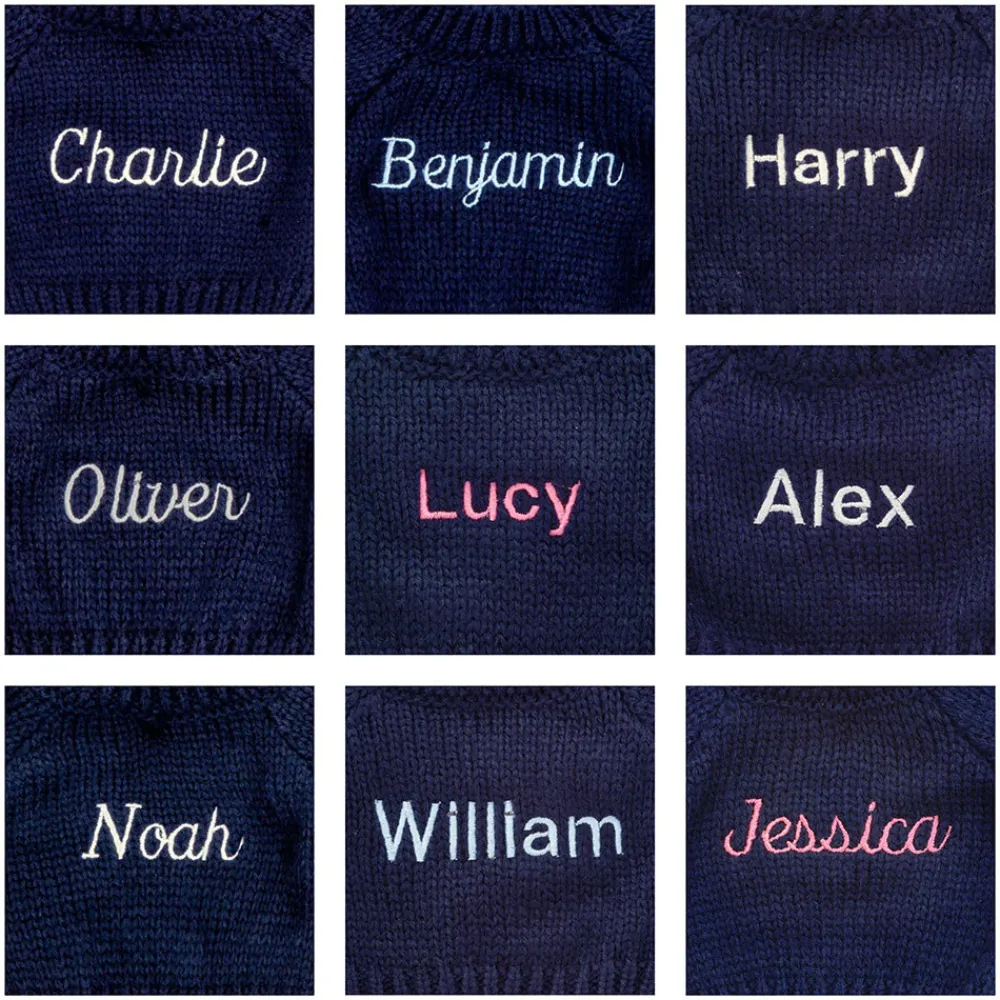 Jellycat Bashful Blush Bunny with Personalised Navy Jumper