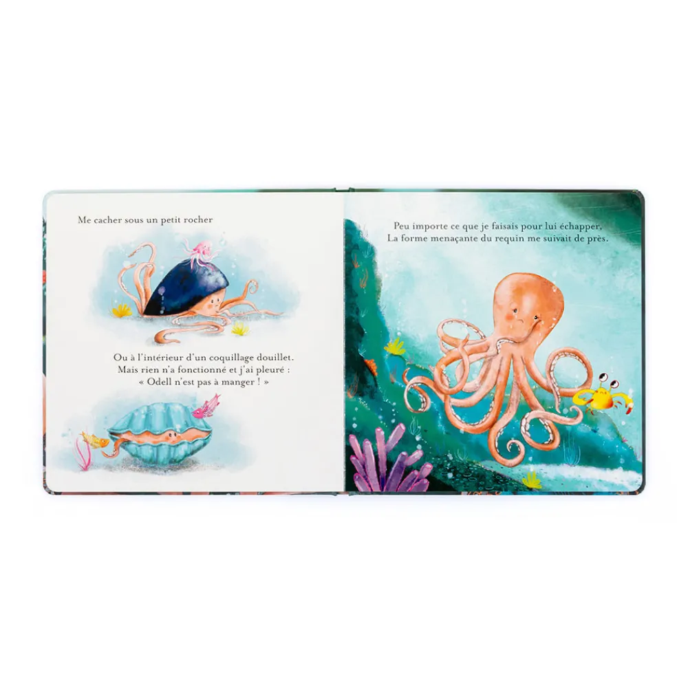Jellycat Odell, La Petite Pieuvre Courageuse Livre